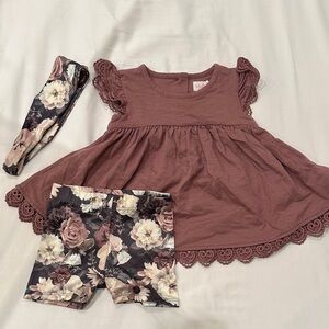 Savannah Mauve and Floral Kids Matching Set